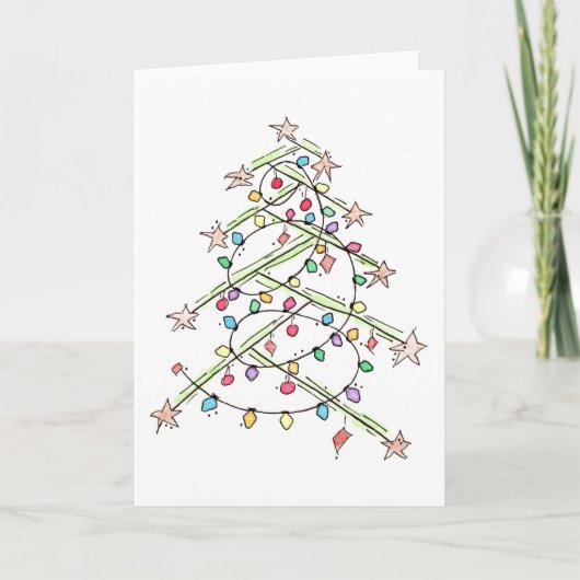 Cartes Pour Fêtes Annuelles Noël de l'"arbre lumineux" (Devant)