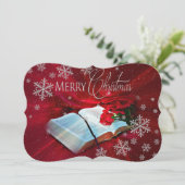 Cartes Pour Fêtes Annuelles Noël de la Bible chrétienne (Debout devant)