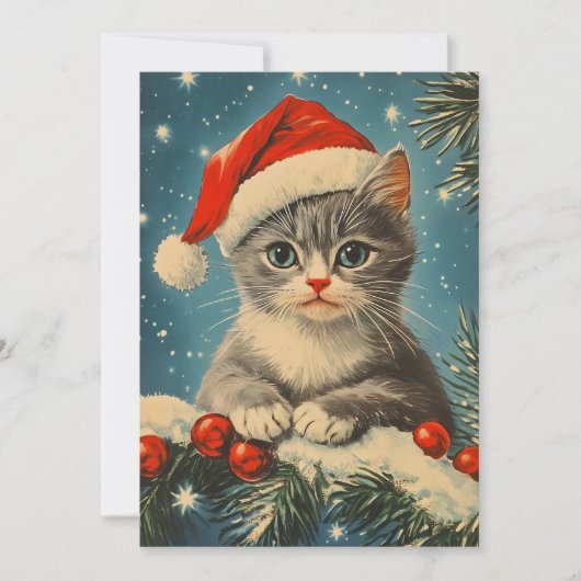 Cartes Pour Fêtes Annuelles Noël de la chèvre grise (Devant)