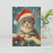 Cartes Pour Fêtes Annuelles Noël de la chèvre grise (Debout devant)