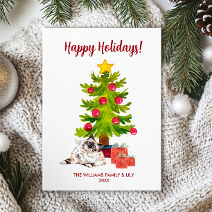 Cartes Pour Fêtes Annuelles Noël de la famille Berman Cat