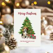 Cartes Pour Fêtes Annuelles Noël de la famille des chiens beagles