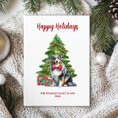 Cartes Pour Fêtes Annuelles Noël de la famille des chiens bergers australiens