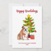 Cartes Pour Fêtes Annuelles Noël de la famille des chiens de taupe anglais (Devant)