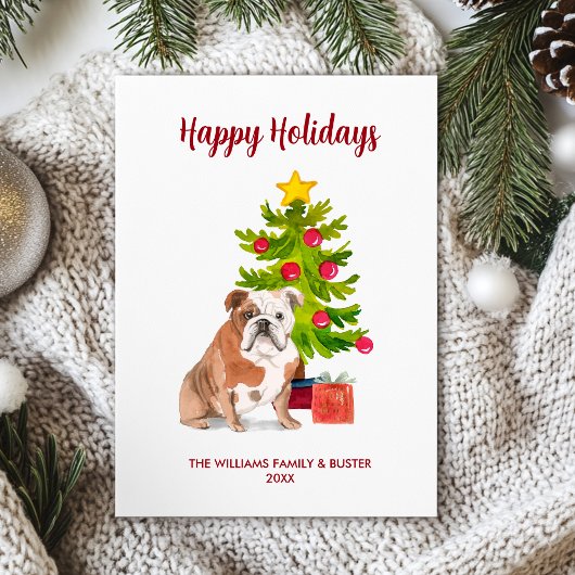 Cartes Pour Fêtes Annuelles Noël de la famille des chiens de taupe anglais
