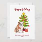 Cartes Pour Fêtes Annuelles Noël de la famille des chiens de taupe anglais (Devant)