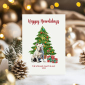 Cartes Pour Fêtes Annuelles Noël de la famille des chiens de taureau