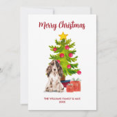 Cartes Pour Fêtes Annuelles Noël de la famille des Chiens d'Espagne (Devant)