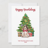 Cartes Pour Fêtes Annuelles Noël de la famille des Chiens d'Espagne (Devant)