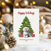 Cartes Pour Fêtes Annuelles Noël de la famille des chiens maltais mignons