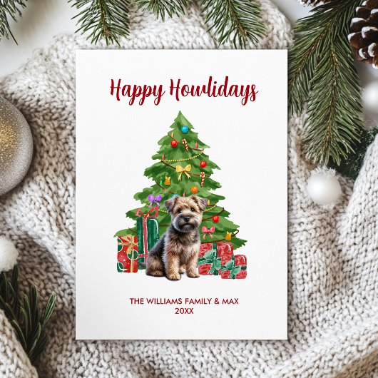 Cartes Pour Fêtes Annuelles Noël de la famille des chiens Terrier