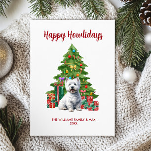 Cartes Pour Fêtes Annuelles Noël de la famille des chiens Terrier