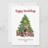 Cartes Pour Fêtes Annuelles Noël de la famille des chiens Terrier (Devant)
