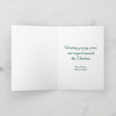 Cartes Pour Fêtes Annuelles Noël de la forêt d'hiver verte enchantée (Intérieur)