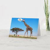 Cartes Pour Fêtes Annuelles Noël de la girafe (Devant)