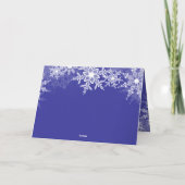 Cartes Pour Fêtes Annuelles Noël de la Marine Blue Snowflacon (Dos)