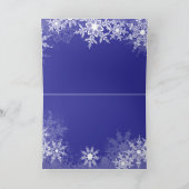 Cartes Pour Fêtes Annuelles Noël de la Marine Blue Snowflacon (Intérieur)