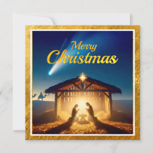 Cartes Pour Fêtes Annuelles Noël de la Nativité Religieuse d'Entreprise