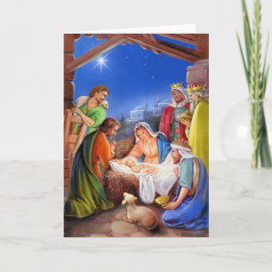 Cartes Pour Fêtes Annuelles Noël de la nativité vintage