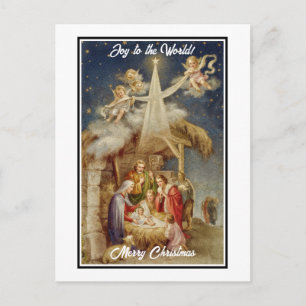 Cartes Pour Fêtes Annuelles Noël de la Nativité Vintage I Religieux Classique