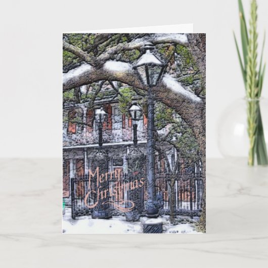 Cartes Pour Fêtes Annuelles Noël de la neige Carré de Jackson (Devant)