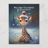 Cartes Pour Fêtes Annuelles Noël de la petite girafe (Devant)
