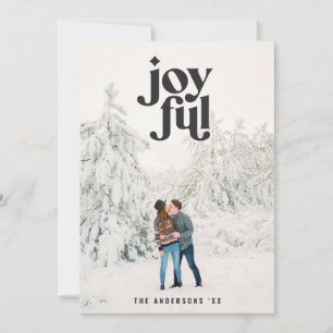 Cartes Pour Fêtes Annuelles Noël de la photo rouge moderne joyeuse