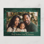 Cartes Pour Fêtes Annuelles Noël de la photo verte (Devant)