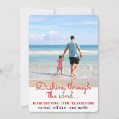 Cartes Pour Fêtes Annuelles Noël De La Plage Et Du Sable (Devant)