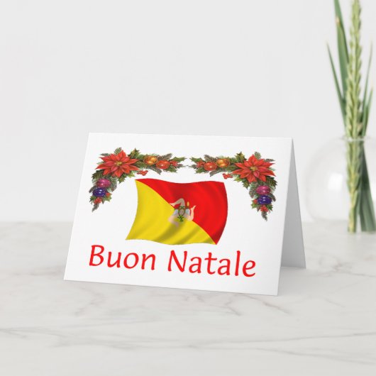 Cartes Pour Fêtes Annuelles Noël de la Sicile (Devant)