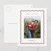 Cartes Pour Fêtes Annuelles Noël de la vague moderne (Devant / Derrière)