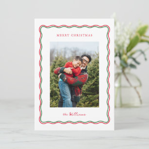 Cartes Pour Fêtes Annuelles Noël de la vague moderne