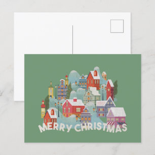 Cartes Pour Fêtes Annuelles Noël de la ville d'hiver
