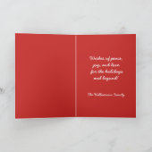 Cartes Pour Fêtes Annuelles Noël de l'ange de la paix (Intérieur)