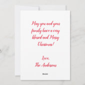 Cartes Pour Fêtes Annuelles Noël de l'annonce (Dos)