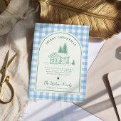 Cartes Pour Fêtes Annuelles Noël de l'Arche de Boho Bleu et Vert