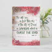 Cartes Pour Fêtes Annuelles Noël de l'écriture KJV (Debout devant)