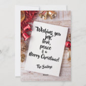 Cartes Pour Fêtes Annuelles Noël de l'écriture KJV (Dos)