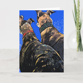 Cartes Pour Fêtes Annuelles Noël de lévrier