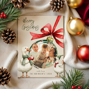 Cartes Pour Fêtes Annuelles Noël de l'oie fantaisiste