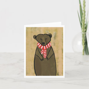 Cartes Pour Fêtes Annuelles Noël de l'ours Brown