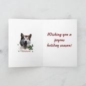 Cartes Pour Fêtes Annuelles Noël de Malamute d'Alaska (Intérieur)