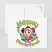 Cartes Pour Fêtes Annuelles Noël de Meowy (Devant / Derrière)