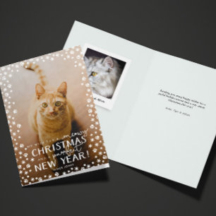 Cartes Pour Fêtes Annuelles Noël de Meowy et le Nouvel An Fête de Chat