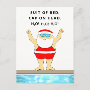 Cartes Pour Fêtes Annuelles Noël de nageur drôle