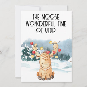 Cartes Pour Fêtes Annuelles Noël de Noël de la mignonne Moose