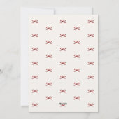 Cartes Pour Fêtes Annuelles Noel de Noël minimal Bow Six Photo Collage (Dos)