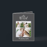 Cartes Pour Fêtes Annuelles Noel de Noël minimaliste moderne rustique 3 photo<br><div class="desc">Moderne minimaliste Noël rustique élégant multi photo plus heureux carte de vacances. Avec du texte et des arbres dessinés à la main. La couleur de fond peut être customisée. simple Noël moderne minimaliste design.</div>