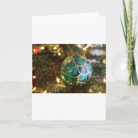 Cartes Pour Fêtes Annuelles Noël de paon (Devant)