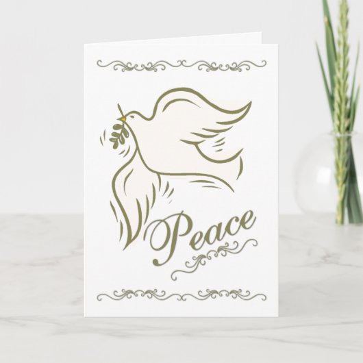Cartes Pour Fêtes Annuelles Noël de Peace Dove (Devant)